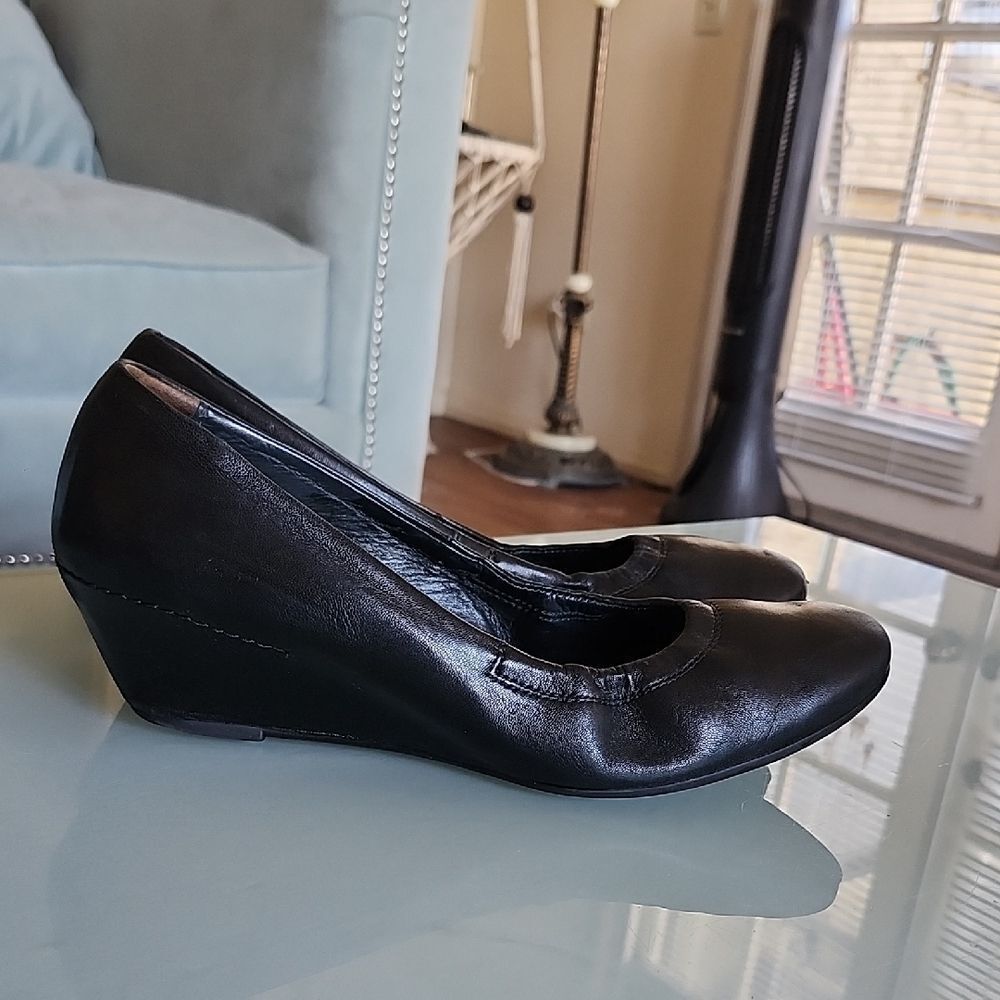 Paul Green Munchen Leather Wedge Heels Size 41